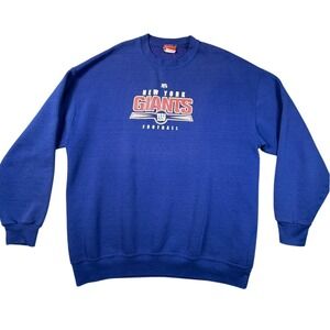 Vintage NFL New York Giants Sweatshirt Blue Crewneck Mens XL Graphic Football‎